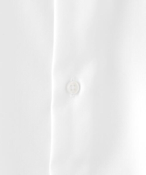 green label relaxing（グリーンレーベルリラクシング）の「コットン ヘリンボーン スリム ショートワイドカラー ドレスシャツ -イージーアイロン-（ビジネスシャツ・メンズ・ホワイト/ライトグレー/ライトブルー・40cm/43cm/38cm/39cm/42cm/41cm/37cm）」の6枚目の写真
