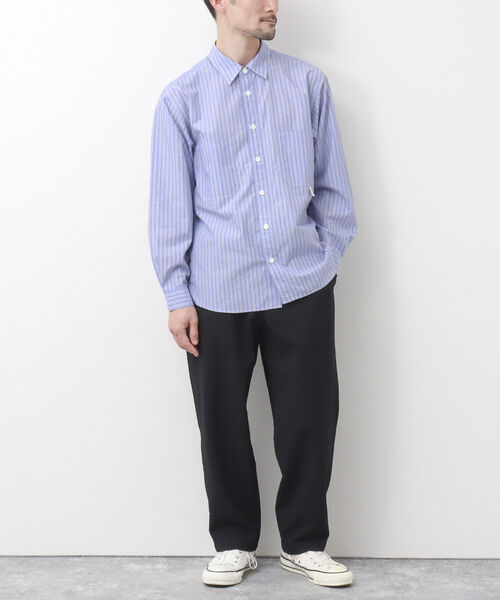 NOLLEY'S goodman(ノーリーズグッドマン)の「COMMON PANTS サッカーワイドイージーパンツ(その他パンツ・メンズ・ライトグレー/ブラック/ネイビー・S/M/L)」の5枚目の写真