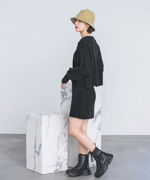 JEANASIS(ジーナシス)の「レザーキリカエハット/181128(ハット・レディース・ブラック/イエロー・FREE)」の4枚目の写真