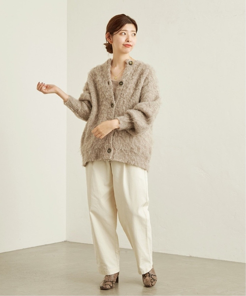 Eaphi シャギーニットカーディガン(ベージュ) Eaphi シャギーニットカーディガン(ベージュ) シャギーニット