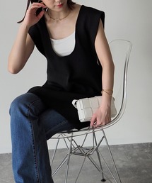 Riberry | 深Uネックニットベスト(ベスト)