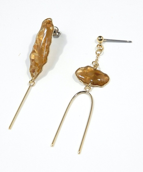 The Rule(ザルール)の「The Rule ザルール : Nacre pieced earring : パール ピアス(ピアス(両耳用)・レディース・ホワイト/グリーン/ブラウン・FREE)」の2枚目の写真