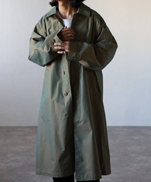 セール】【2WAY】 オーバーサイズ ルーズ ステンカラースタンドロング