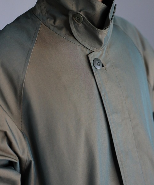 CREARE -LINO-（クレアーレリノ）の「【2WAY】 オーバーサイズ ルーズ ステンカラースタンドロングコート タマムシコート<ユニセックス>（ステンカラーコート・メンズ・ブラック/カーキ/ベージュ・M/L）」の18枚目の写真