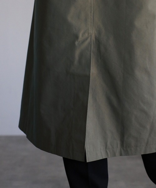 CREARE -LINO-（クレアーレリノ）の「【2WAY】 オーバーサイズ ルーズ ステンカラースタンドロングコート タマムシコート<ユニセックス>（ステンカラーコート・メンズ・ブラック/カーキ/ベージュ・M/L）」の22枚目の写真