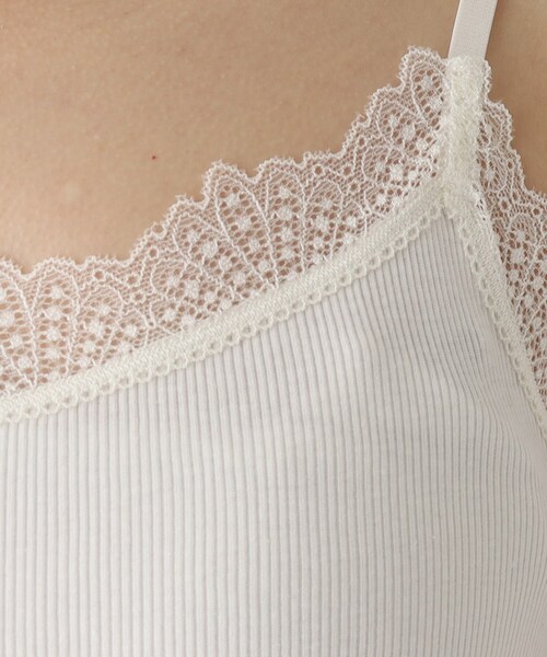 専用　BLAMINK レースコットンキャミソール BLAMINK - BLAMINK / ブラミンク | コットンヘムレースキャミソール