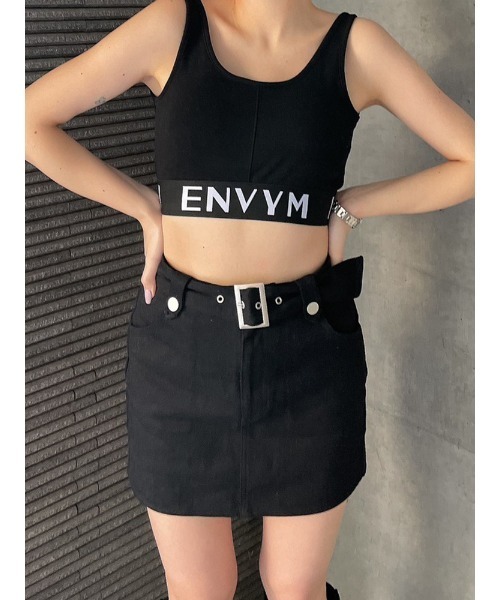 ENVYM(アンビー)の「ツイルネオバミニSK(スカート・レディース・ベージュ/ブラック・FREE)」の5枚目の写真