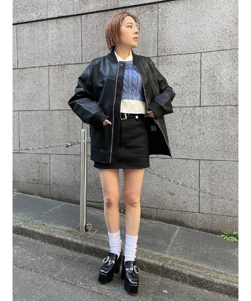 ENVYM(アンビー)の「ツイルネオバミニSK(スカート・レディース・ベージュ/ブラック・FREE)」の7枚目の写真