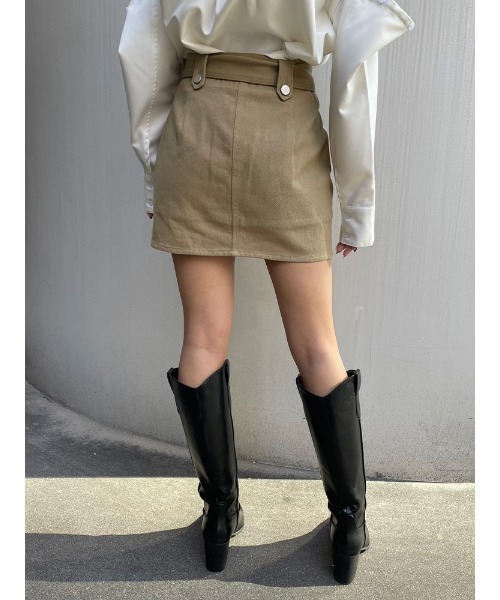 ENVYM(アンビー)の「ツイルネオバミニSK(スカート・レディース・ベージュ/ブラック・FREE)」の11枚目の写真