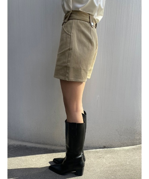 ENVYM(アンビー)の「ツイルネオバミニSK(スカート・レディース・ベージュ/ブラック・FREE)」の13枚目の写真