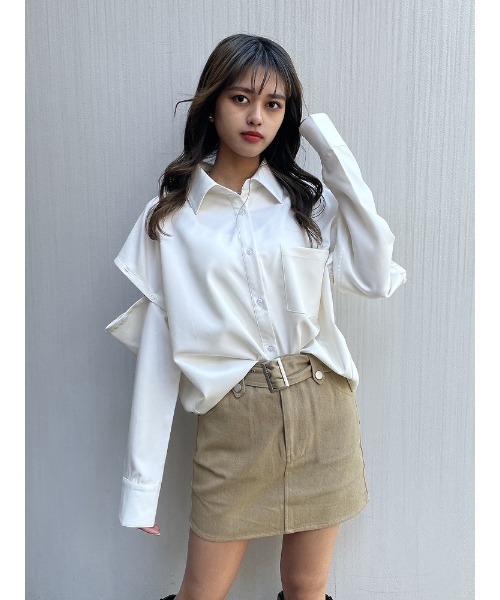 ENVYM(アンビー)の「ツイルネオバミニSK(スカート・レディース・ベージュ/ブラック・FREE)」の17枚目の写真