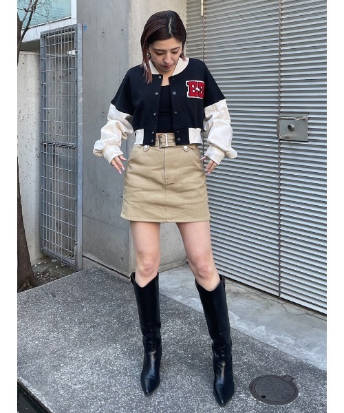 ENVYM(アンビー)の「ツイルネオバミニSK(スカート・レディース・ベージュ/ブラック・FREE)」の18枚目の写真