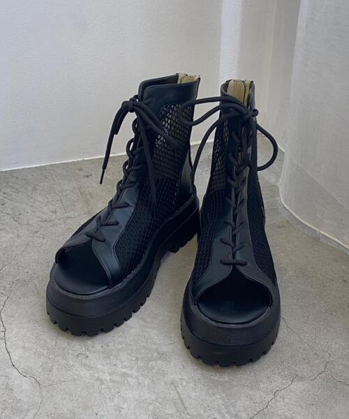 WEGO(ウィゴー)の「WEGO/レースアップブーツサンダル(サンダル・レディース・ブラック・MEDIUM/LARGE)」の13枚目の写真