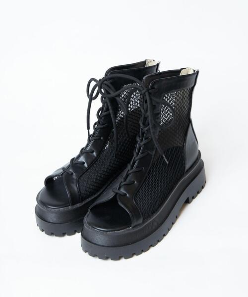 WEGO(ウィゴー)の「WEGO/レースアップブーツサンダル(サンダル・レディース・ブラック・MEDIUM/LARGE)」の14枚目の写真