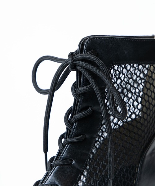 WEGO(ウィゴー)の「WEGO/レースアップブーツサンダル(サンダル・レディース・ブラック・MEDIUM/LARGE)」の6枚目の写真