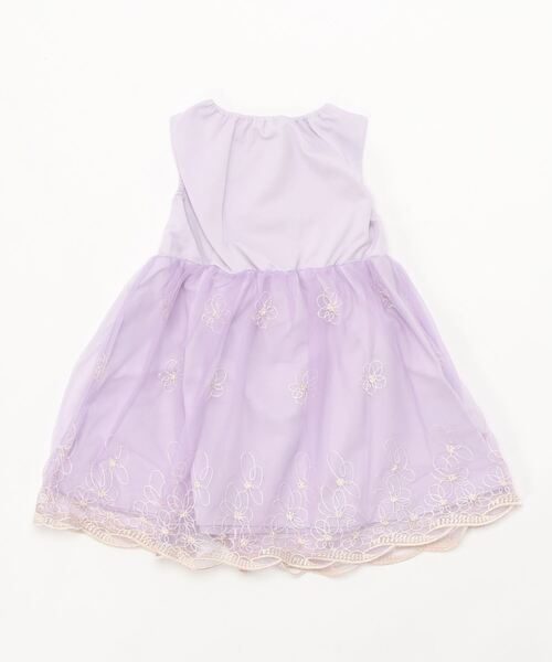 axes femme(アクシーズファム)の「お花刺繍チュールドレスワンピース(ドレス・キッズ・ピンク/ラベンダー・LARGE/MEDIUM/SMALL)」の3枚目の写真