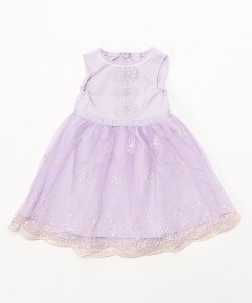 axes femme(アクシーズファム)の「お花刺繍チュールドレスワンピース(ドレス・キッズ・ピンク/ラベンダー・LARGE/MEDIUM/SMALL)」の7枚目の写真