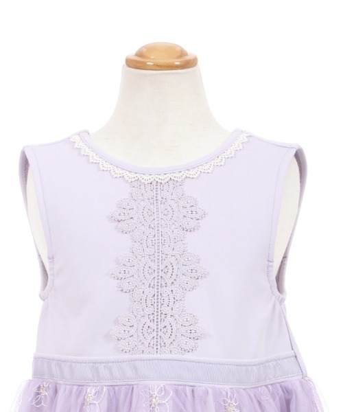 axes femme(アクシーズファム)の「お花刺繍チュールドレスワンピース(ドレス・キッズ・ピンク/ラベンダー・LARGE/MEDIUM/SMALL)」の10枚目の写真