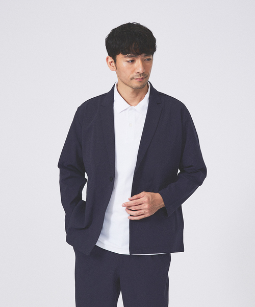 ABAHOUSE GRAY(アバハウスグレイ)の「【セットアップ対応】エアリー ダンボール ジャケット(テーラードジャケット・メンズ・ブラック/ネイビー/モカ/グレイッシュベージュ・46/48)」の4枚目の写真