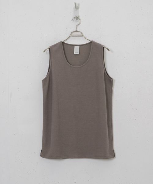 CASPER JOHN(キャスパージョン)の「Waffle layered tank top/ワッフルレイヤードタンクトップ(タンクトップ・メンズ・オレンジ/ブラウン/ホワイト/ブラック/グレイッシュベージュ/ブルー・SMALL/MEDIUM/LARGE)」の12枚目の写真