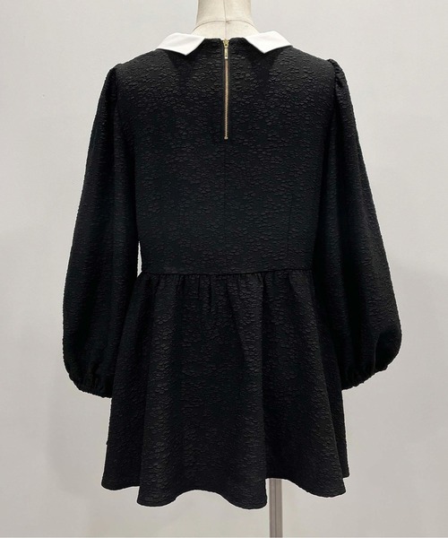 PICCIN(ピッチン)の「ジャガードクレリックペプラムブラウス(シャツ/ブラウス・レディース・ブラック・M)」の21枚目の写真