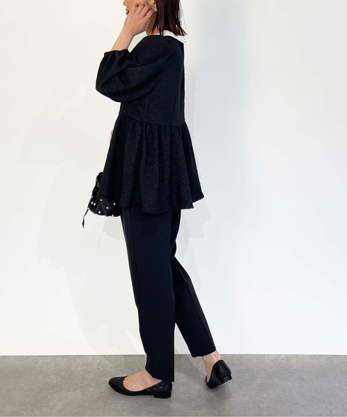PICCIN(ピッチン)の「ジャガードクレリックペプラムブラウス(シャツ/ブラウス・レディース・ブラック・M)」の11枚目の写真