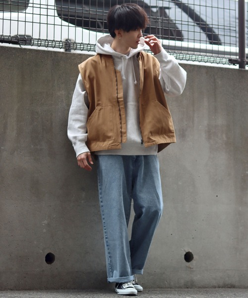 SITRY（シトリー）の「wide silhouette duck vest/ワイドシルエット ダック ベスト（ベスト・メンズ・キャメル/カーキ/ブラック・M/XL/L）」の18枚目の写真