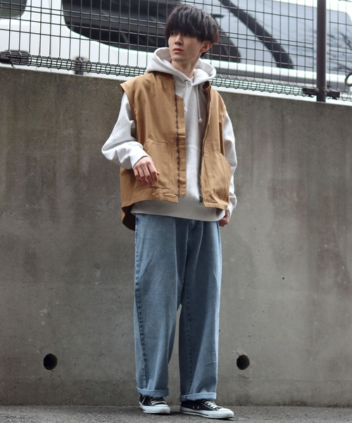 SITRY（シトリー）の「wide silhouette duck vest/ワイドシルエット ダック ベスト（ベスト・メンズ・キャメル/カーキ/ブラック・M/XL/L）」の21枚目の写真