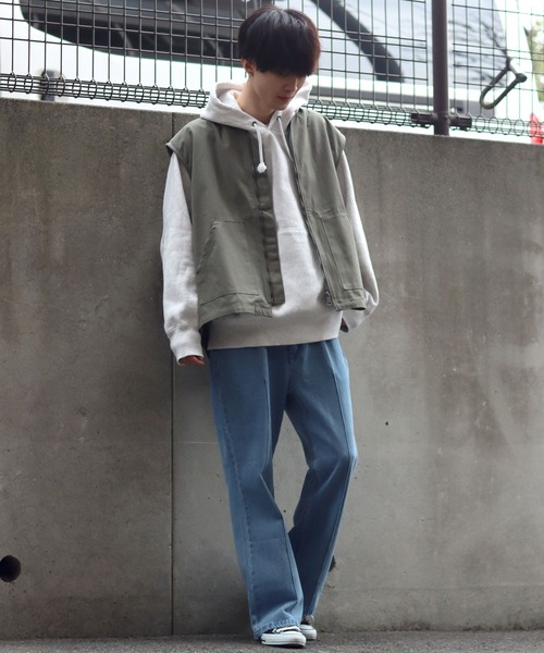 SITRY（シトリー）の「wide silhouette duck vest/ワイドシルエット ダック ベスト（ベスト・メンズ・キャメル/カーキ/ブラック・M/XL/L）」の5枚目の写真