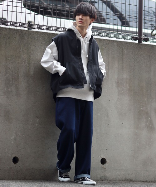 SITRY（シトリー）の「wide silhouette duck vest/ワイドシルエット ダック ベスト（ベスト・メンズ・キャメル/カーキ/ブラック・M/XL/L）」の8枚目の写真