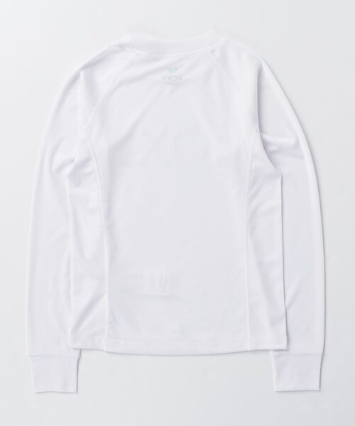 ROXY（ロキシー）の「ROXY/ロキシー MINI MERMAID LOGO L/S 海 川 山 ラッシュガード TLY231107（ラッシュガード・キッズ・ホワイト×ピンク/ピンク/ブラック×ホワイト・130cm/140cm/150cm）」の4枚目の写真