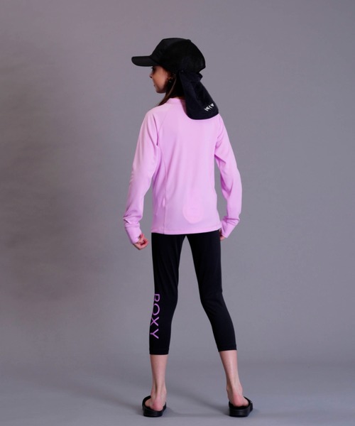 ROXY（ロキシー）の「ROXY/ロキシー MINI MERMAID LOGO L/S 海 川 山 ラッシュガード TLY231107（ラッシュガード・キッズ・ホワイト×ピンク/ピンク/ブラック×ホワイト・130cm/140cm/150cm）」の9枚目の写真