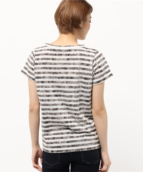 OUTLET（アウトレット）の「【Ciaopanic】タイダイボーダーVNT-SH（Tシャツ/カットソー・レディース・ブラック/ブルー/グレー・FREE）」の6枚目の写真