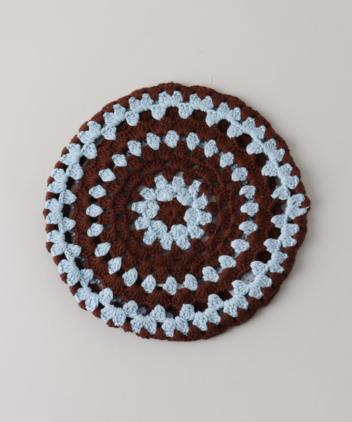 Casselini（キャセリーニ）の「【Casselini/キャセリーニ】クロシェ ベレー帽（ハンチング/ベレー帽・レディース・ベージュ/ブラウン・FREE）」の2枚目の写真