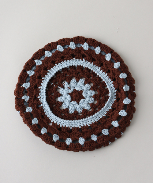 Casselini（キャセリーニ）の「【Casselini/キャセリーニ】クロシェ ベレー帽（ハンチング/ベレー帽・レディース・ベージュ/ブラウン・FREE）」の7枚目の写真