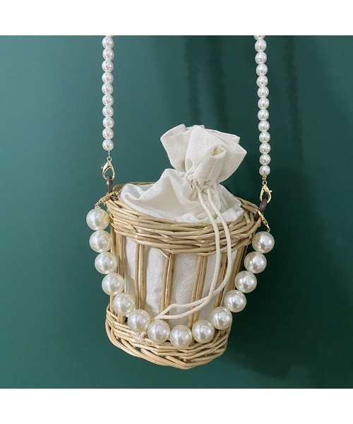 TONE SELECT GOODS（トーンセレクトグッズ）の「Liaa/パール かごバッグ（かごバッグ・レディース・その他1/その他2・FREE）」の7枚目の写真