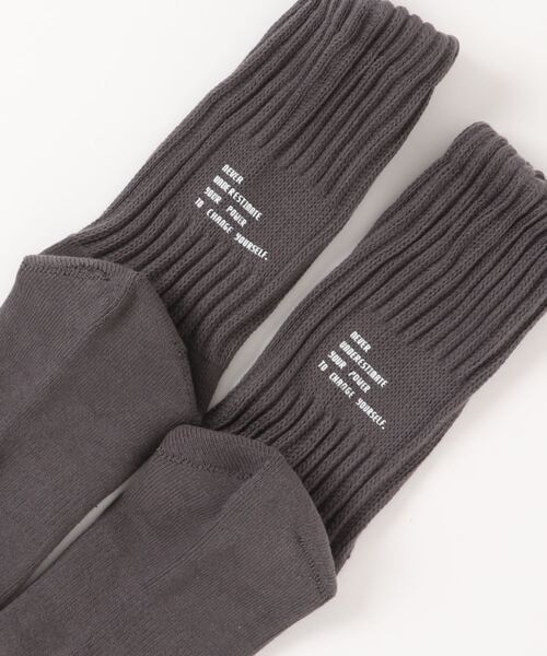 VIBGYOR（ヴィブジョー）の「【バーレスク】かかとロゴリブソックス(BQ)（ソックス/靴下・メンズ・ホワイト/ブラック/グレー・FREE）」の7枚目の写真