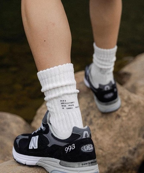 VIBGYOR（ヴィブジョー）の「【バーレスク】かかとロゴリブソックス(BQ)（ソックス/靴下・メンズ・ホワイト/ブラック/グレー・FREE）」の9枚目の写真