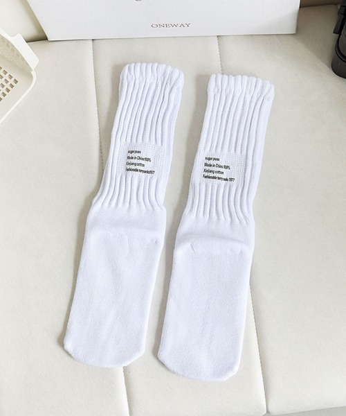 VIBGYOR（ヴィブジョー）の「【バーレスク】かかとロゴリブソックス(BQ)（ソックス/靴下・メンズ・ホワイト/ブラック/グレー・FREE）」の10枚目の写真