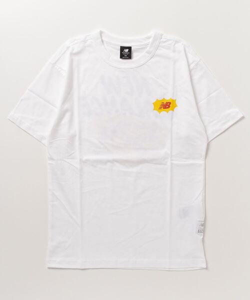 NEW BALANCE(ニューバランス)の「ニューバランス New Balance 574ショートスリーブTシャツ(Tシャツ/カットソー・メンズ・ホワイト/ブラック・L/S/LL/M)」の1枚目の写真