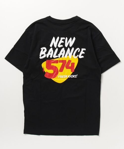 NEW BALANCE(ニューバランス)の「ニューバランス New Balance 574ショートスリーブTシャツ(Tシャツ/カットソー・メンズ・ホワイト/ブラック・L/S/LL/M)」の3枚目の写真