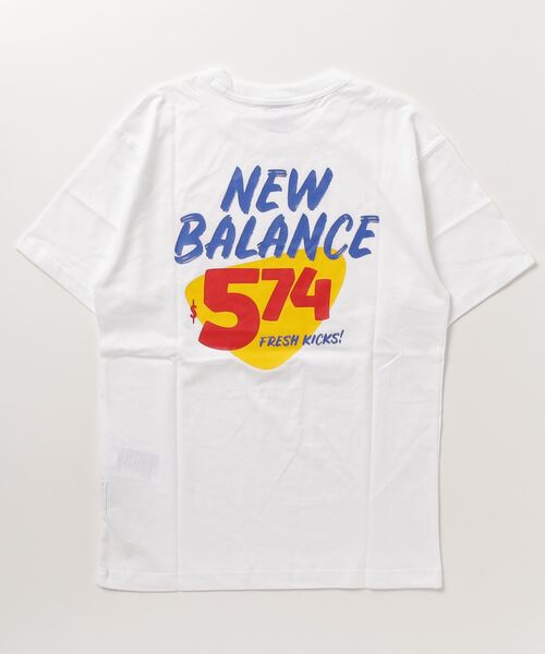NEW BALANCE(ニューバランス)の「ニューバランス New Balance 574ショートスリーブTシャツ(Tシャツ/カットソー・メンズ・ホワイト/ブラック・L/S/LL/M)」の4枚目の写真