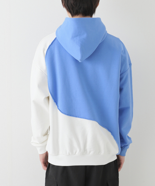 Oriens JOURNAL STANDARD(オリエンス ジャーナルスタンダード)の「カラーブロックフーディ/COLOR BLOCK HOODIE(パーカー・メンズ・ライトブルー/ブラック/レッド・MEDIUM/LARGE)」の21枚目の写真