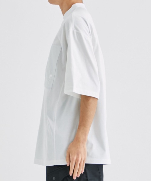 ALMOSTBLACK（オールモストブラック）の「【ALMOSTBLACK/オールモストブラック】COTTON PLATING SHORT T SHIRTS（Tシャツ/カットソー・メンズ・ブラック/ホワイト・1/2）」の5枚目の写真