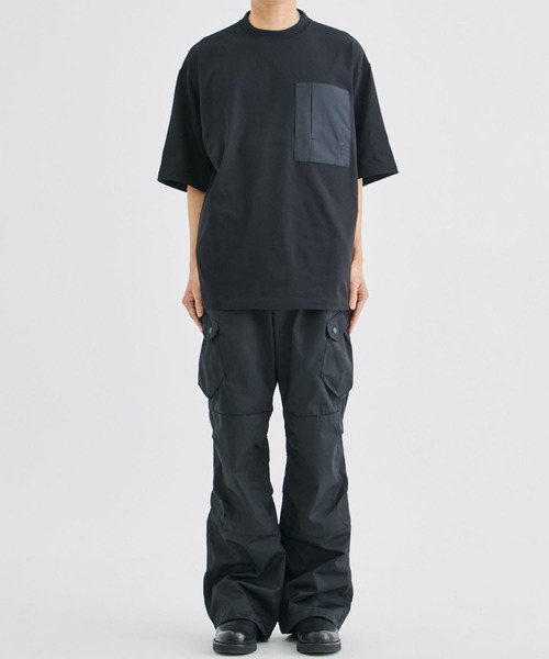 ALMOSTBLACK（オールモストブラック）の「【ALMOSTBLACK/オールモストブラック】COTTON PLATING SHORT T SHIRTS（Tシャツ/カットソー・メンズ・ブラック/ホワイト・1/2）」の12枚目の写真