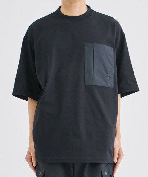 ALMOSTBLACK（オールモストブラック）の「【ALMOSTBLACK/オールモストブラック】COTTON PLATING SHORT T SHIRTS（Tシャツ/カットソー・メンズ・ブラック/ホワイト・1/2）」の13枚目の写真