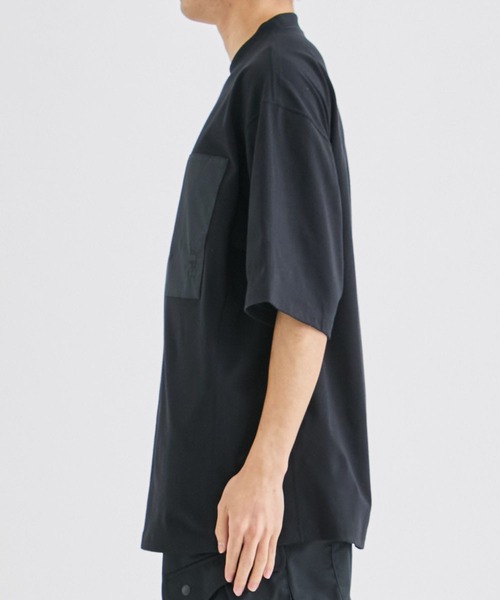 ALMOSTBLACK（オールモストブラック）の「【ALMOSTBLACK/オールモストブラック】COTTON PLATING SHORT T SHIRTS（Tシャツ/カットソー・メンズ・ブラック/ホワイト・1/2）」の14枚目の写真