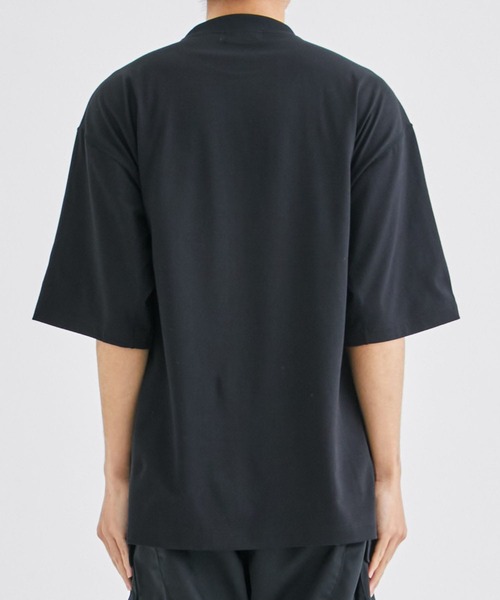 ALMOSTBLACK（オールモストブラック）の「【ALMOSTBLACK/オールモストブラック】COTTON PLATING SHORT T SHIRTS（Tシャツ/カットソー・メンズ・ブラック/ホワイト・1/2）」の15枚目の写真