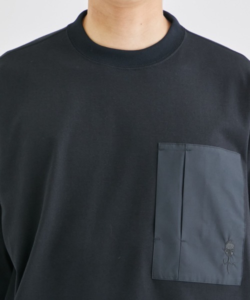 ALMOSTBLACK（オールモストブラック）の「【ALMOSTBLACK/オールモストブラック】COTTON PLATING SHORT T SHIRTS（Tシャツ/カットソー・メンズ・ブラック/ホワイト・1/2）」の16枚目の写真