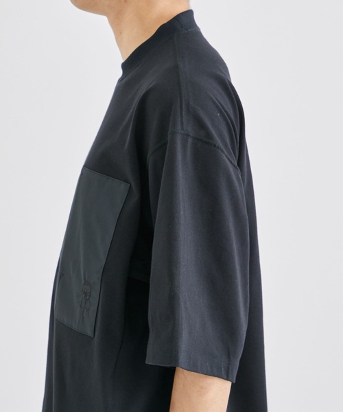ALMOSTBLACK（オールモストブラック）の「【ALMOSTBLACK/オールモストブラック】COTTON PLATING SHORT T SHIRTS（Tシャツ/カットソー・メンズ・ブラック/ホワイト・1/2）」の17枚目の写真